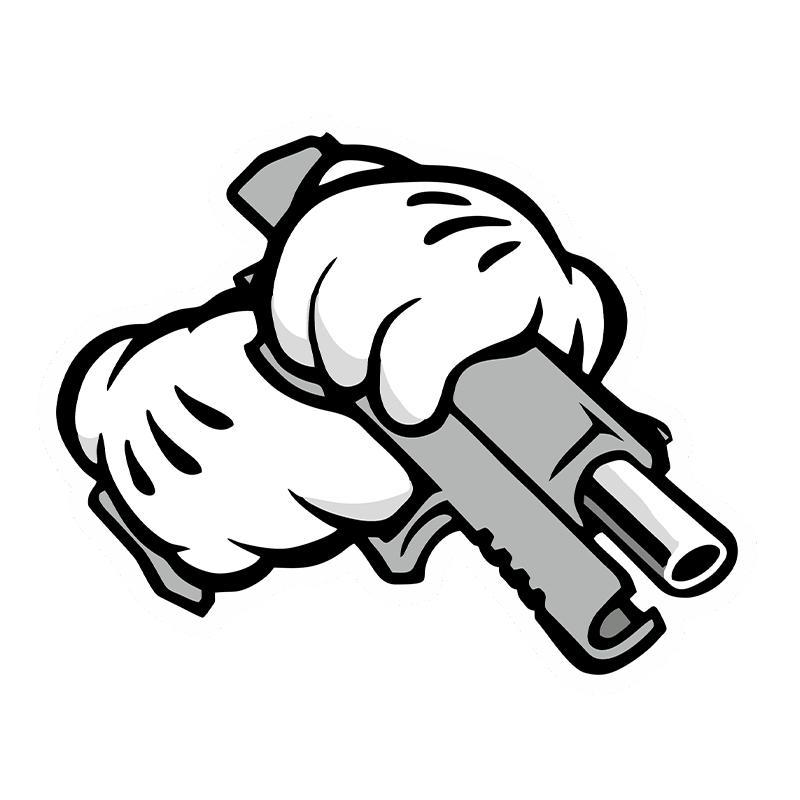 Motorcycle Gear Icon - Купите пистолет на руль и наклейку